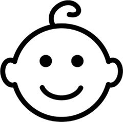 Baby Vector Line Icon Sticker Die Cut Vinyl Decal