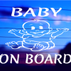 Baby on Board vinyl die cut decal for cars trucks laptops