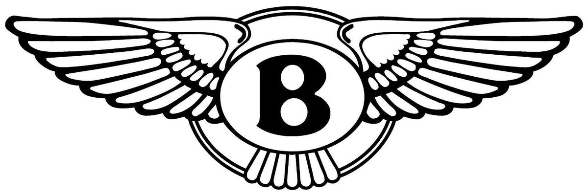 bentley‑motors‑emblem‑vinyl‑sticker black  waterproof for cars trucks laptops