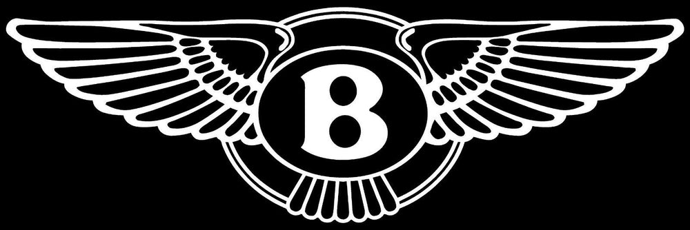 bentley‑motors‑emblem‑vinyl‑sticker white waterproof for cars trucks laptops