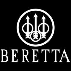 beretta‑logo‑vinyl‑sticker white die cut decal for vehicle windows laptops
