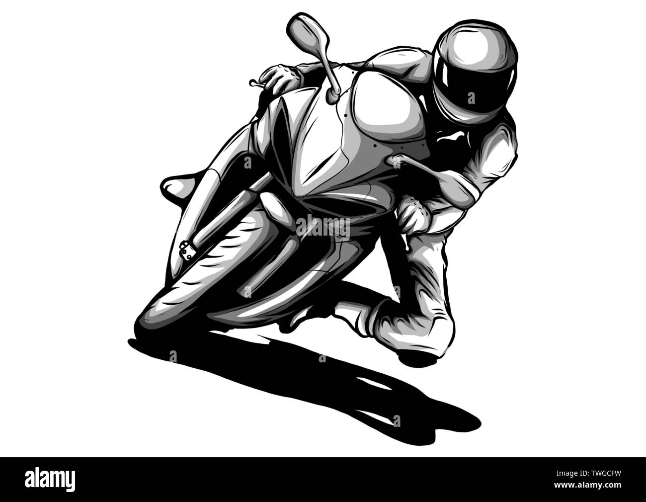 vbiker, motorcycle grunge vector  Die Cut Vinyl Decal