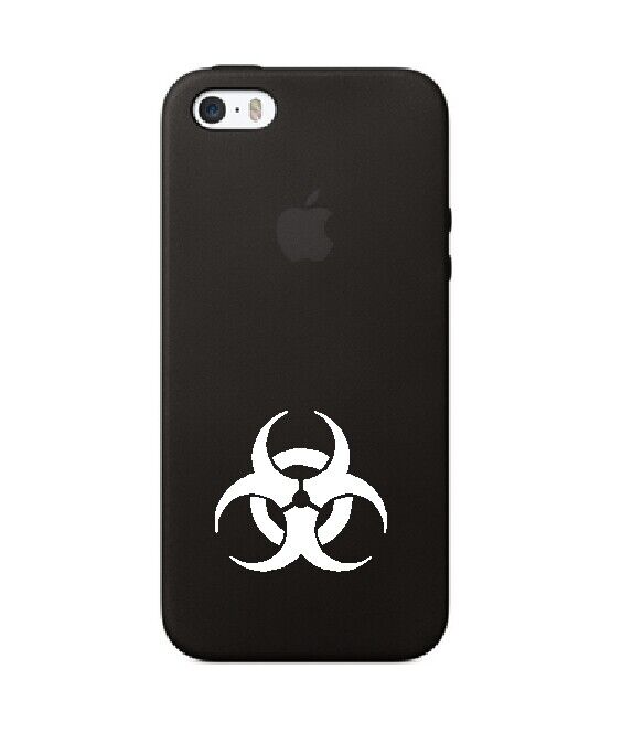 biohazard‑vinyl‑sticker white waterproof for mobile