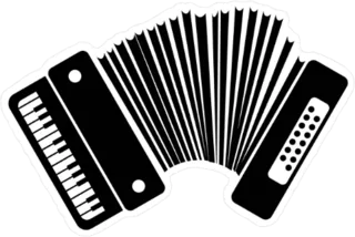 Accordion Icon Sticker Die Cut Vinyl Decal