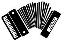 Accordion Icon Sticker Die Cut Vinyl Decal