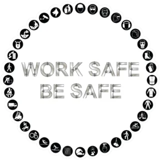 Construction Work Safe Be Safe Sticker Die Cut Vinyl Decal