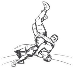 Freestyle Wrestling Hand Drawn Sticker Die Cut Vinyl Decal