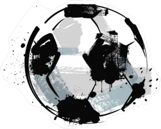 Grunge Soccer Ball Sticker Die Cut Vinyl Decal