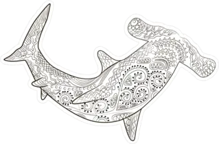 Hammerhead Sticker Die Cut Vinyl Decal
