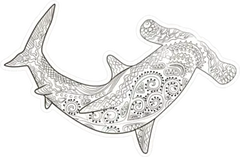 Hammerhead Sticker Die Cut Vinyl Decal