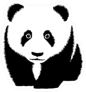 Panda Sticker Die Cut Vinyl Decal