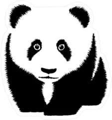 Panda Sticker Die Cut Vinyl Decal