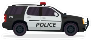 Police SUV Sticker Die Cut Vinyl Decal