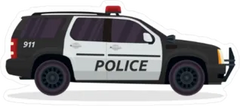 Police SUV Sticker Die Cut Vinyl Decal