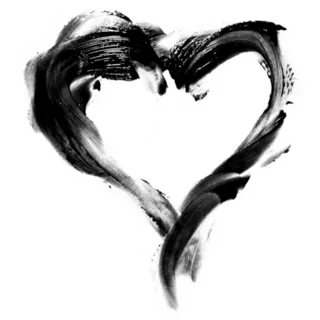 Silhouette Of Heart Oil Paint Sticker Die Cut Vinyl Decal