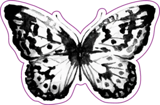 Watercolor Butterfly Sticker Die Cut Vinyl Decal