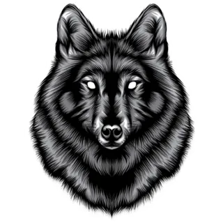 Wolf Illustration Sticker Die Cut Vinyl Decal
