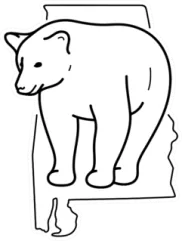 Bear Alabama State Symbol Outline Icon Sticker Die Cut Vinyl Decal
