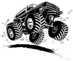 Cartoon Monster Truck Sticker Die Cut Vinyl Decal