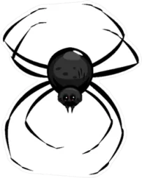 Black Cartoon Spider Sticker Die Cut Vinyl Decal
