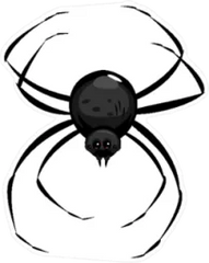Black Cartoon Spider Sticker Die Cut Vinyl Decal