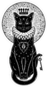 Black Cat Portrait With Key Sticker Die Cut Vinyl Decal
