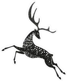 Christmas Deer Sticker Die Cut Vinyl Decal