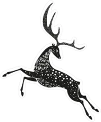 Christmas Deer Sticker Die Cut Vinyl Decal