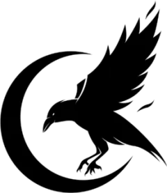 Black Crow Logo Sticker Die Cut Vinyl Decal
