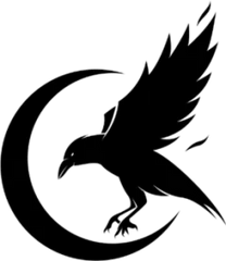 Black Crow Logo Sticker Die Cut Vinyl Decal