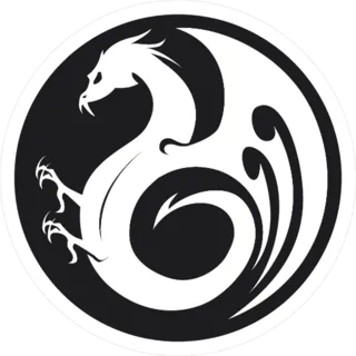 Dragon Circle Logo Sticker Die Cut Vinyl Decal