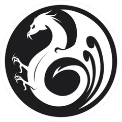 Dragon Circle Logo Sticker Die Cut Vinyl Decal