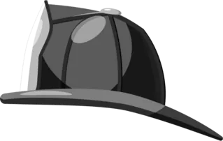 Fireman Helmet Side View Sticker Die Cut Vinyl Decal