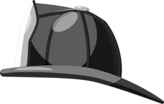 Fireman Helmet Side View Sticker Die Cut Vinyl Decal