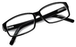 Black Glasses Isolated On White Sticker Die Cut Vinyl Decal