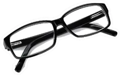 Black Glasses Isolated On White Sticker Die Cut Vinyl Decal