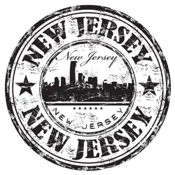 Grunge Rubber Stamp New Jersey Sticker Die Cut Vinyl Decal