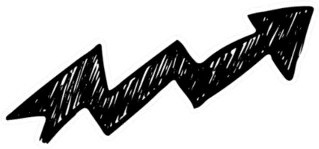 Hand Drawn Arrow In Zig Zag Sticker Die Cut Vinyl Decal