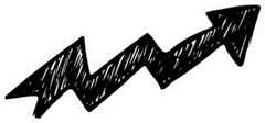 Hand Drawn Arrow In Zig Zag Sticker Die Cut Vinyl Decal