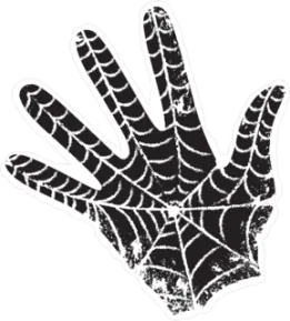 Hand With a Spiderweb Sticker Die Cut Vinyl Decal