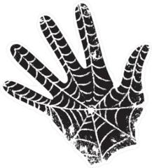 Hand With a Spiderweb Sticker Die Cut Vinyl Decal
