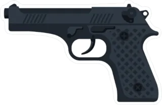 Pistol Sticker Die Cut Vinyl Decal