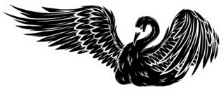 Silhouette Cartoon Beauty Swan Sticker Die Cut Vinyl Decal