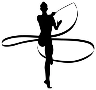 Silhouette Girl Gymnast Sticker Die Cut Vinyl Decal