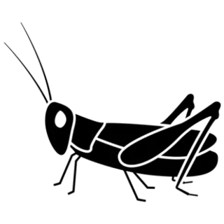 Silhouette Of Huge Grasshopper Sticker Die Cut Vinyl Decal