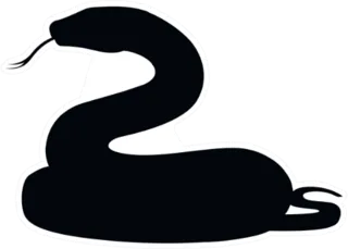 Silhouette Snake Cartoon Sticker Die Cut Vinyl Decal