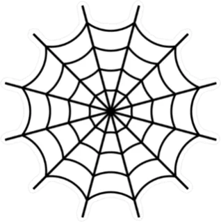Black Spider Web Sticker Die Cut Vinyl Decal