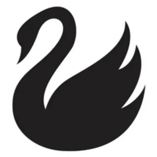 Black Swan Logo Sticker Die Cut Vinyl Decal