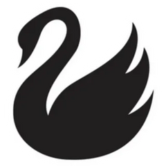 Black Swan Logo Sticker Die Cut Vinyl Decal