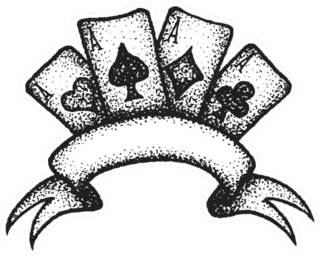 attoo Dot Art Four Aces Suit Of Playing Cards Sticker Die Cut Vinyl Decal